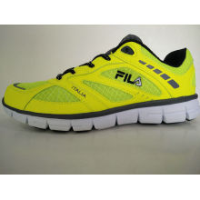 Men′s Fluorescent Yellow Sports Shoes